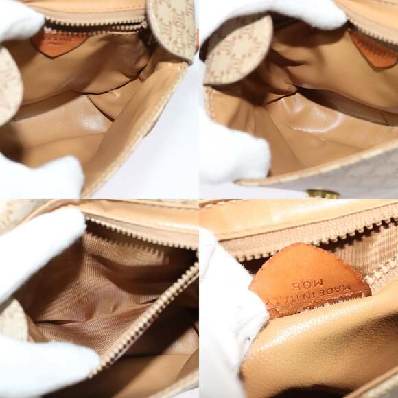 CELINE Macadam Canvas Shoulder Bag Pvc Beige Gold - Picture 12 of 12